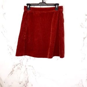 Just corduroy mini skirt autumn burnt orange W14 (Xs)